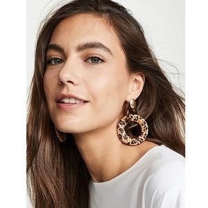 Piper K Leopard Pattern Earrings NIB